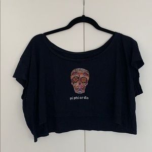 Pi phi or die skill crop top